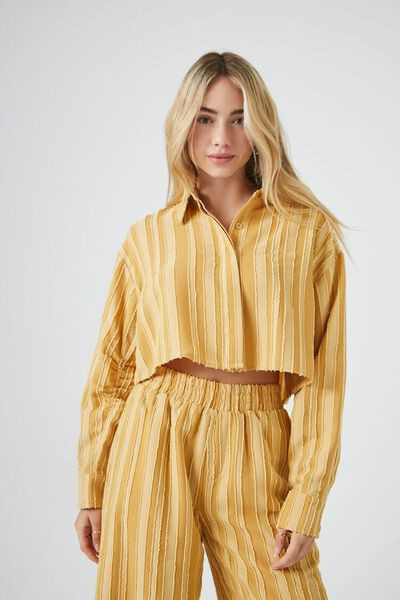Cropped Stripe Shirt | Forever 21