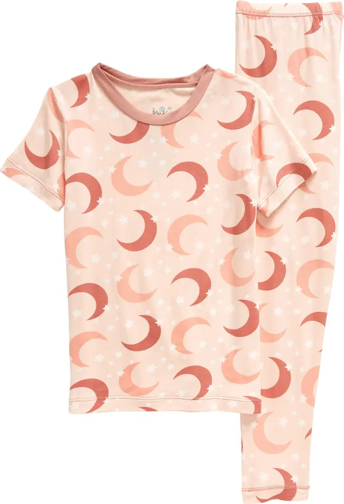 KicKee Pants Kids' Print Short Sleeve Fitted Two-Piece Pajamas | Nordstrom | Nordstrom