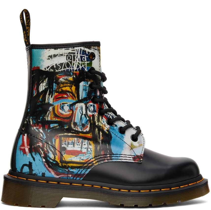 Black Jean-Michel Basquiat Edition 1460 Boots | SSENSE