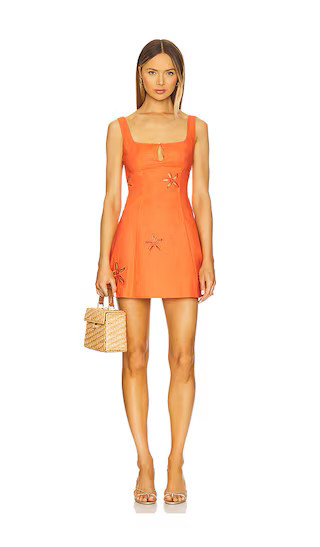 SNDYS Flora Mini Dress in Orange. - size M | Revolve Clothing (Global)