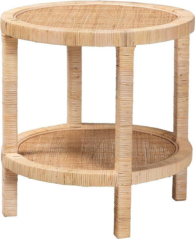 Baxton Studio Bella End Table, One Size, Natural Brown | Amazon (US)