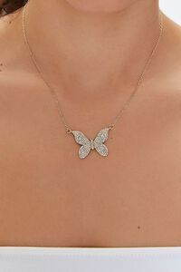 Rhinestone Butterfly Chain Necklace | Forever 21 (US)