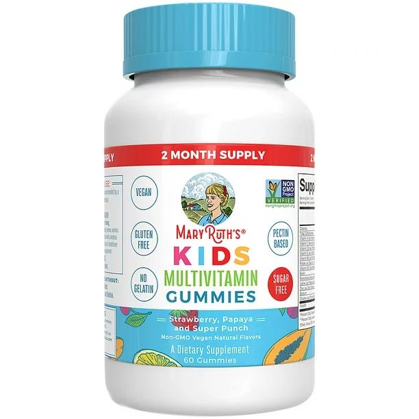 Kids Multivitamin Gummies - Strawberry, Papaya & Super Punch (60 Gummies) | Walmart (US)