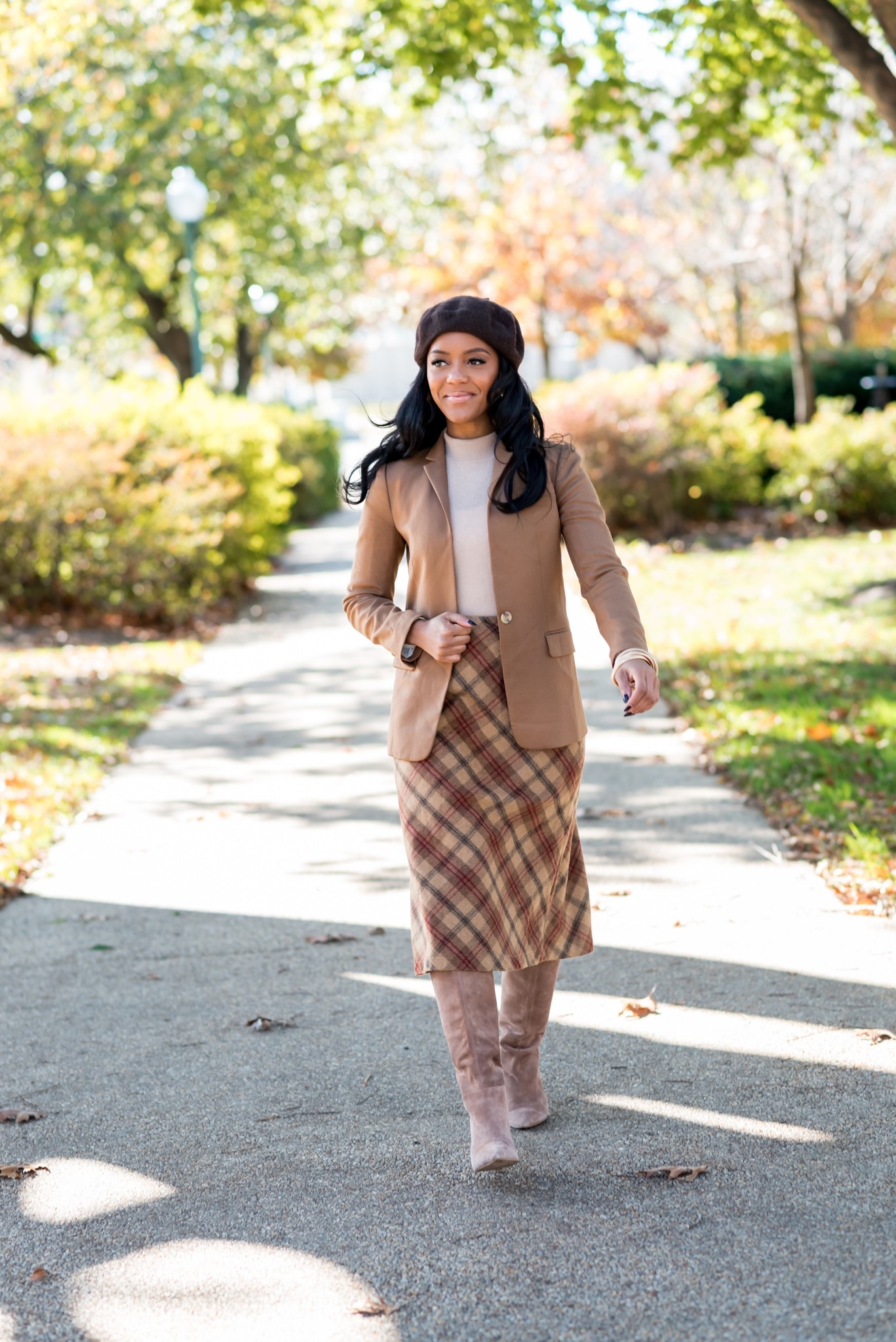 A warm toned office look for the short holiday week. All pieces linked.
Blazer: size small 
Top: size small
Skirt : size small 

#LTKWorkwear