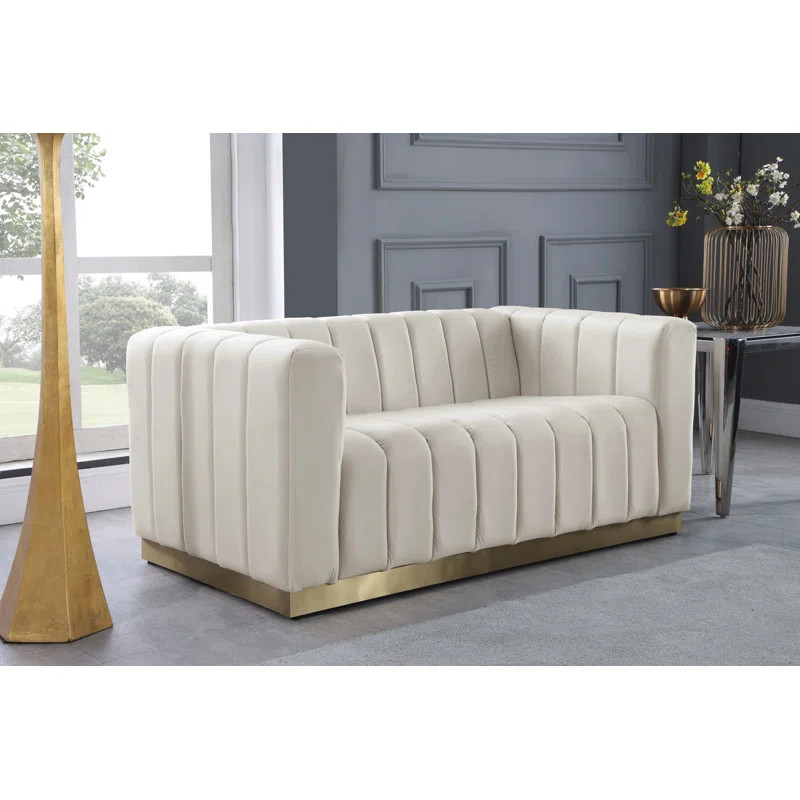 Tyneside 62.5'' Velvet Loveseat | Wayfair North America
