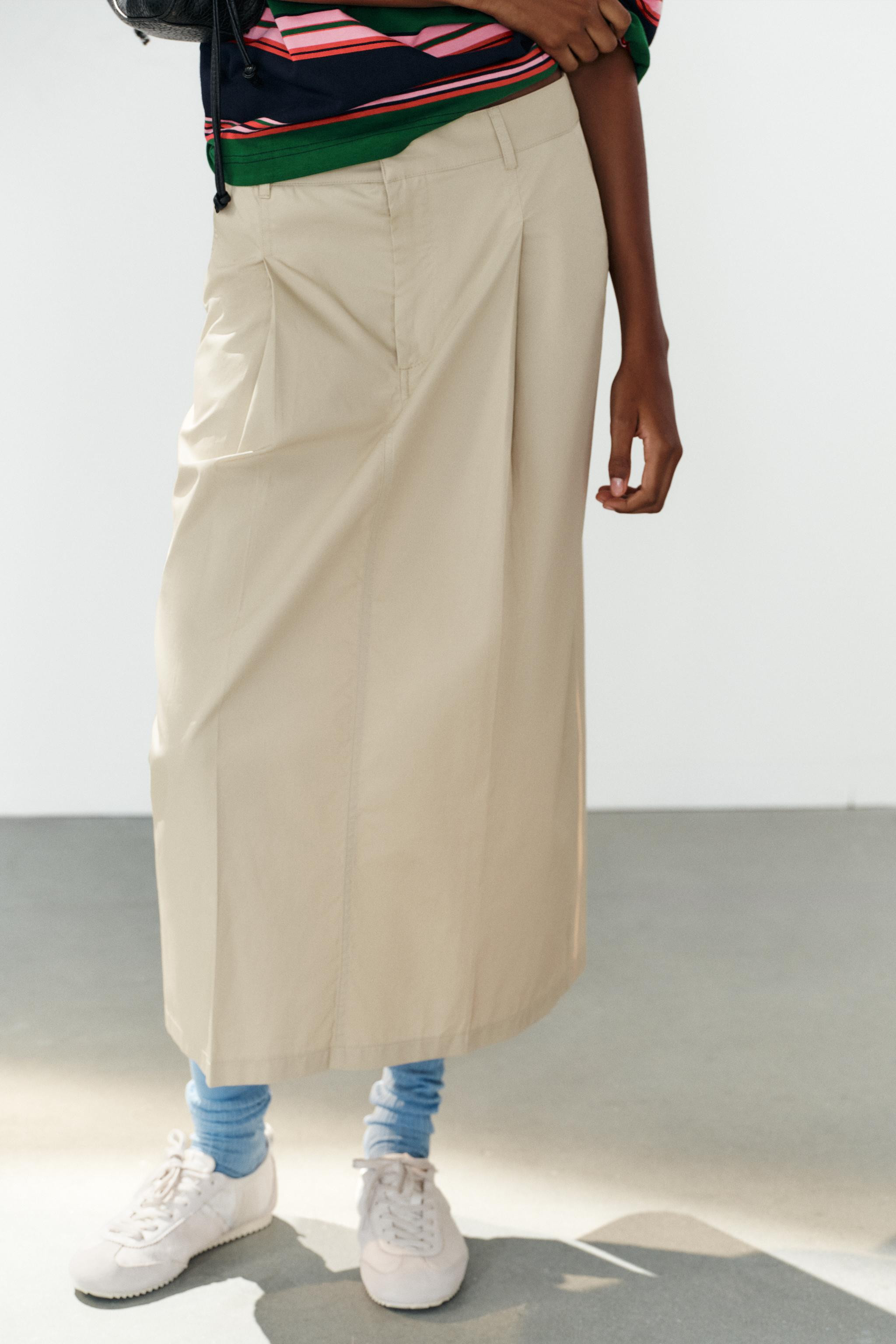 PLEATED MIDI SKIRT | Zara US