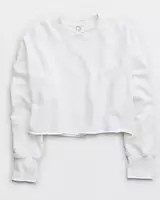 OFFLINE By Aerie Throw-Back Cropped Crewneck Sweatshirt | Aerie