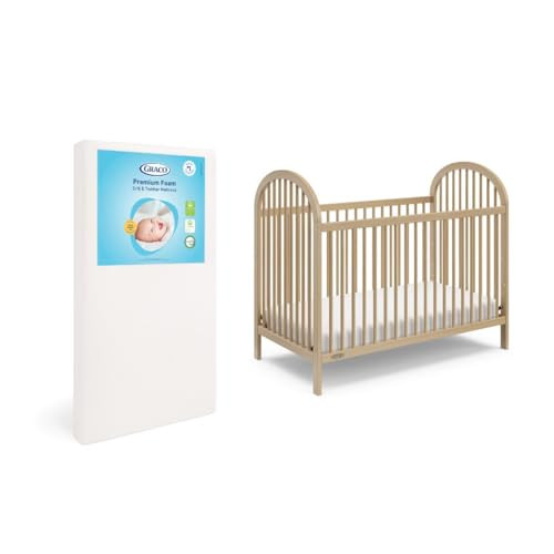 Graco Olivia Convertible Crib and Graco Premium Foam Crib & Toddler Bed Mattress Bundle (Driftwood) – GREENGUARD Gold Certified, Standard Crib Mattress, Baby Crib Converts to Toddler Bed & Daybed | Amazon (US)