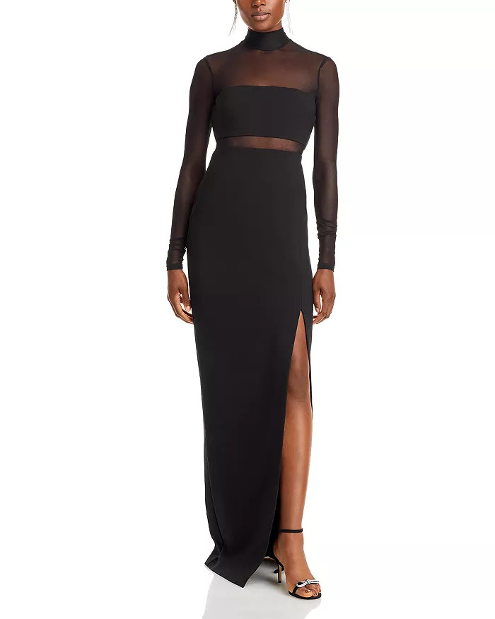 Andie Mock Neck Illusion Gown | Bloomingdale's (US)