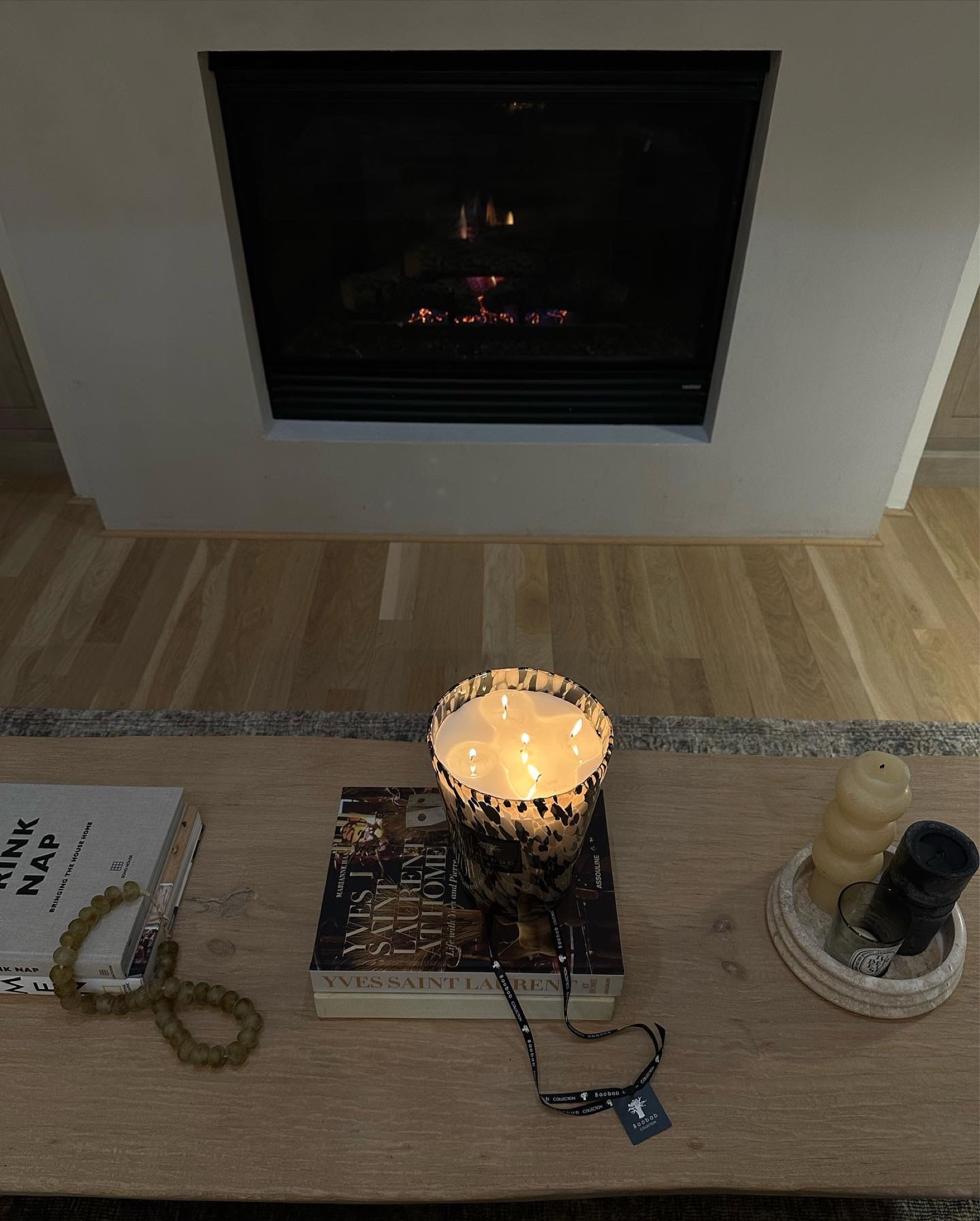 Candle black pearl candle baobab coffee table candle max 24