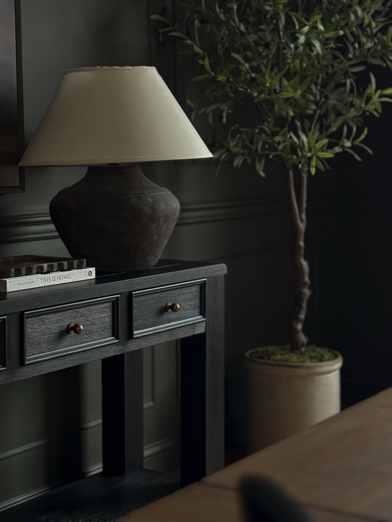 Console table, console table decor, console table lamp, moody dining room, moody decor

#LTKHome