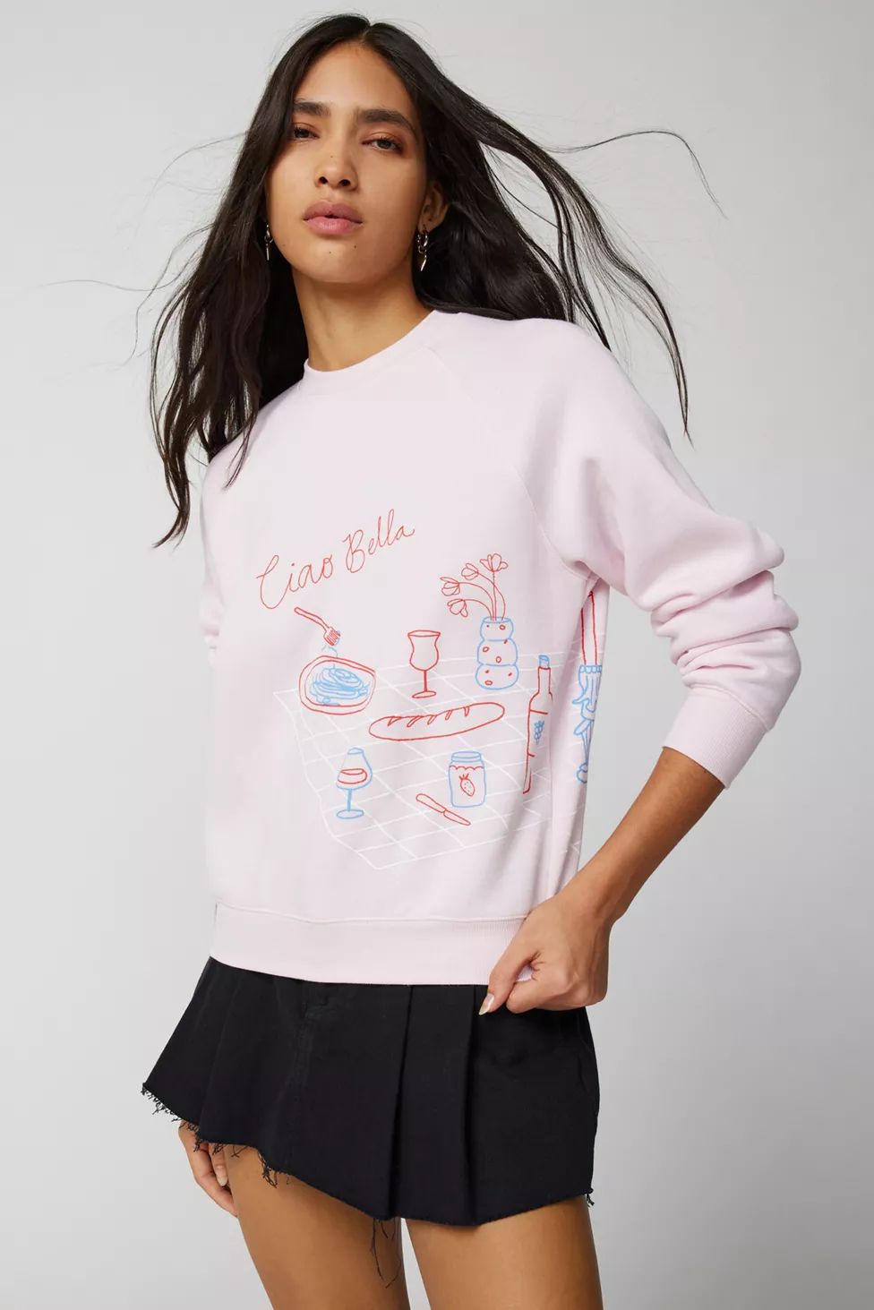 Project Social T Ciao Bella Dinner Party Crew Neck Sweatshirt | Urban Outfitters (US and RoW)