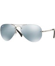 RayBan RB3449 59 Highstreet Silver 003-30 Mirror Sunglasses | Sunglasses2u