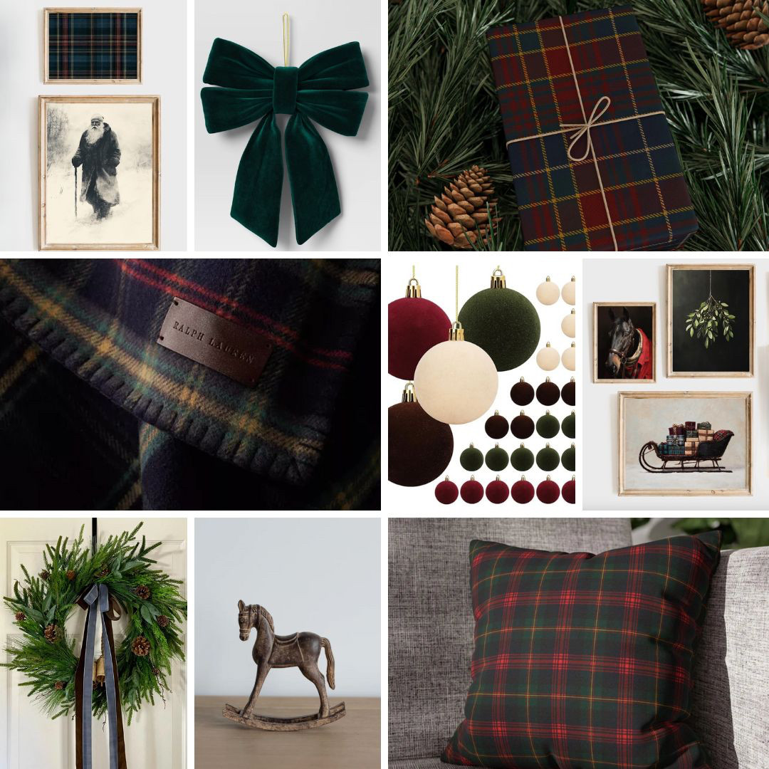 Bring home that Ralph Lauren Christmas elegance 🎄 Think cozy tartan throws, hunter green velvet bows, equestrian art, and hints of deep red and forest green. It’s all about creating a timeless holiday look that feels collected, classic, and luxurious. Shop the plaid pillow, wool blanket, and vintage-inspired accents that make this look so effortlessly chic.
✨ Tap to shop these Ralph Lauren Christmas finds and get inspired for your own festive home.
#RalphLaurenChristmas #ClassicChristmasDecor #TartanPlaid #ChristmasAesthetic #HolidayHomeDecor #RalphLaurenHome #TraditionalChristmas #ElegantChristmas #TimelessDecor #ChristmasInspiration #ChristmasStyle #LuxuryChristmas #GreenAndRedChristmas #PlaidDecor #HolidayVibes #HomeDecorInspo #InteriorDesign #CozyChristmas 

 #LTKHoliday #LTKSeasonal #LTKHome