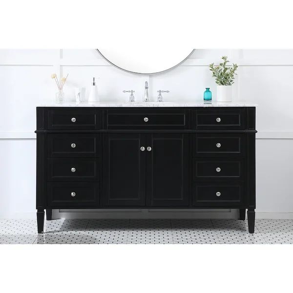 Losh 60'' Single Bathroom Vanity with Marble Top | Wayfair North America