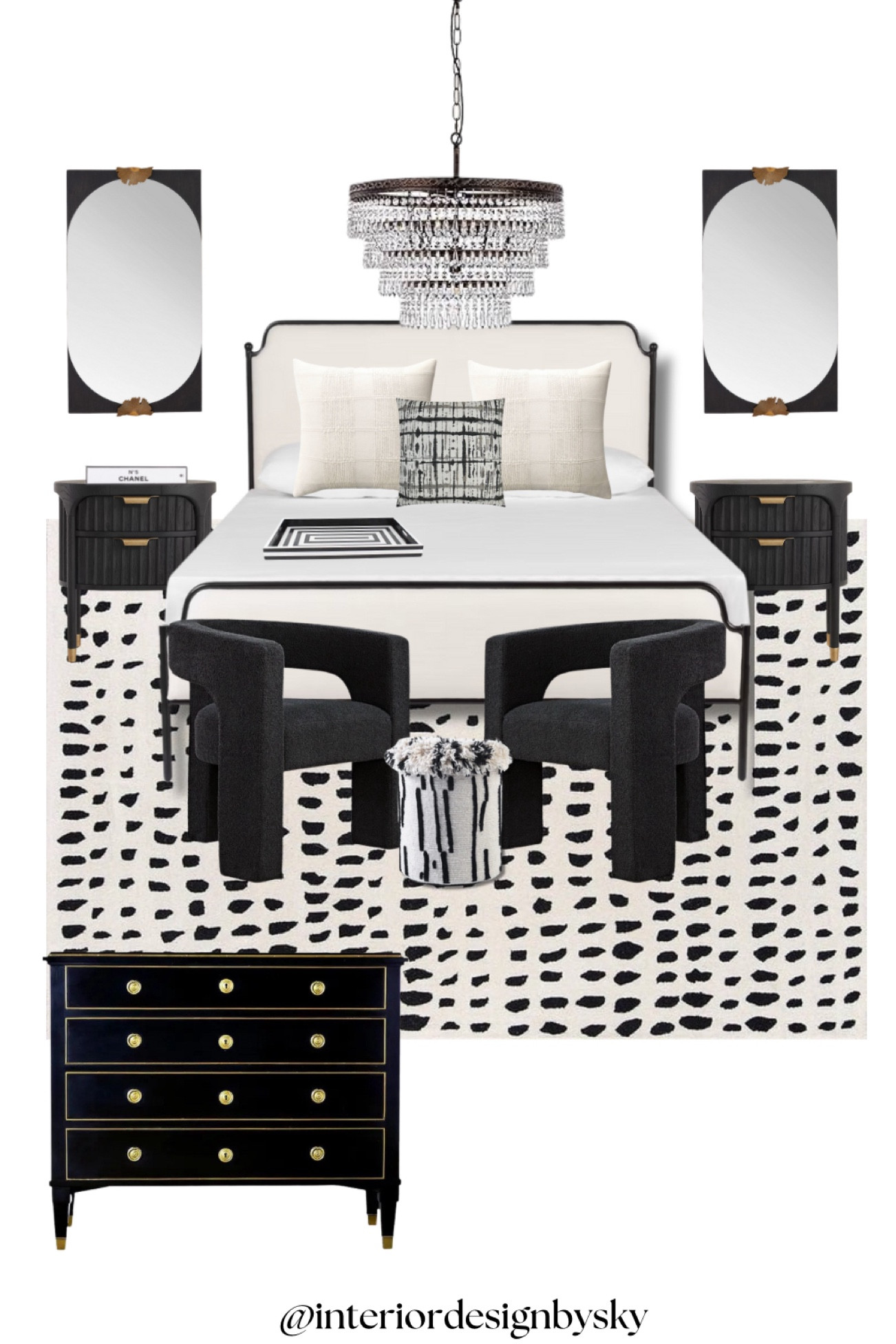 Luxury black and white bedroom ideas! 

#LTKHome #LTKStyleTip