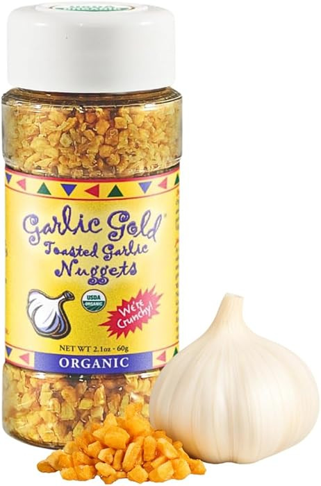 Garlic Gold Toasted Nuggets, Crunchy Roasted Garlic Seasoning, USDA Certified Organic Salad Toppe... | Amazon (US)