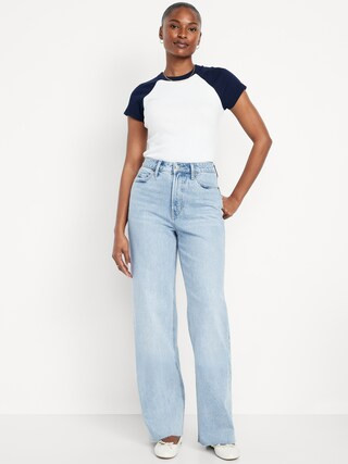 Curvy Extra High-Waisted Wide-Leg Jeans | Old Navy (CA)