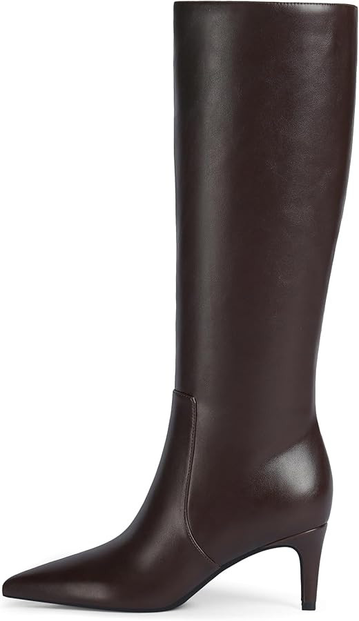 Knee High Boots Women Tall Boots Pointed Toe Kitten Heel Boots for Women Side Zipper Long Fall Bo... | Amazon (US)