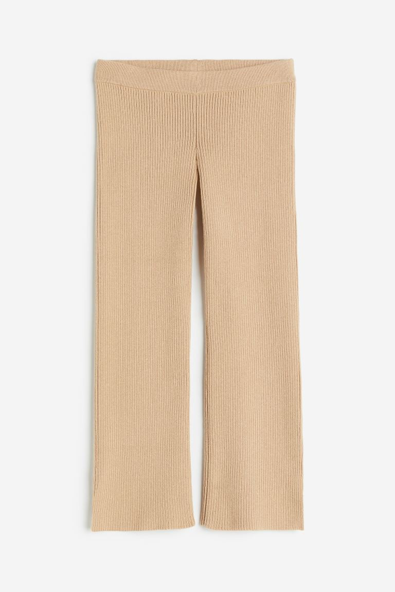 Rib-knit Leggings - Beige - Kids | H&M US | H&M (US + CA)