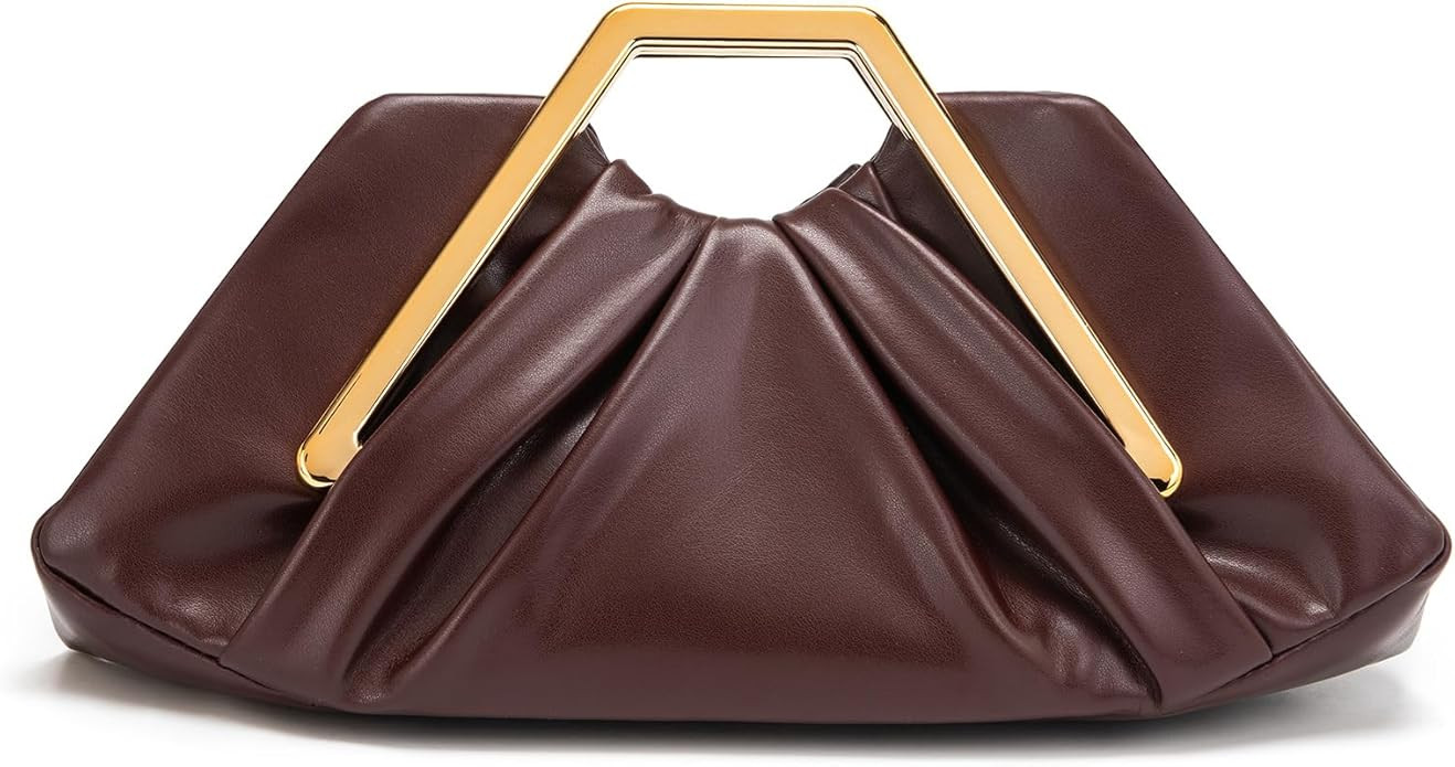 myfriday Women's Elegant Ruched Clutch Purse, Soft Dumpling Evening Purse Handbags for Wedding Pr... | Amazon (US)