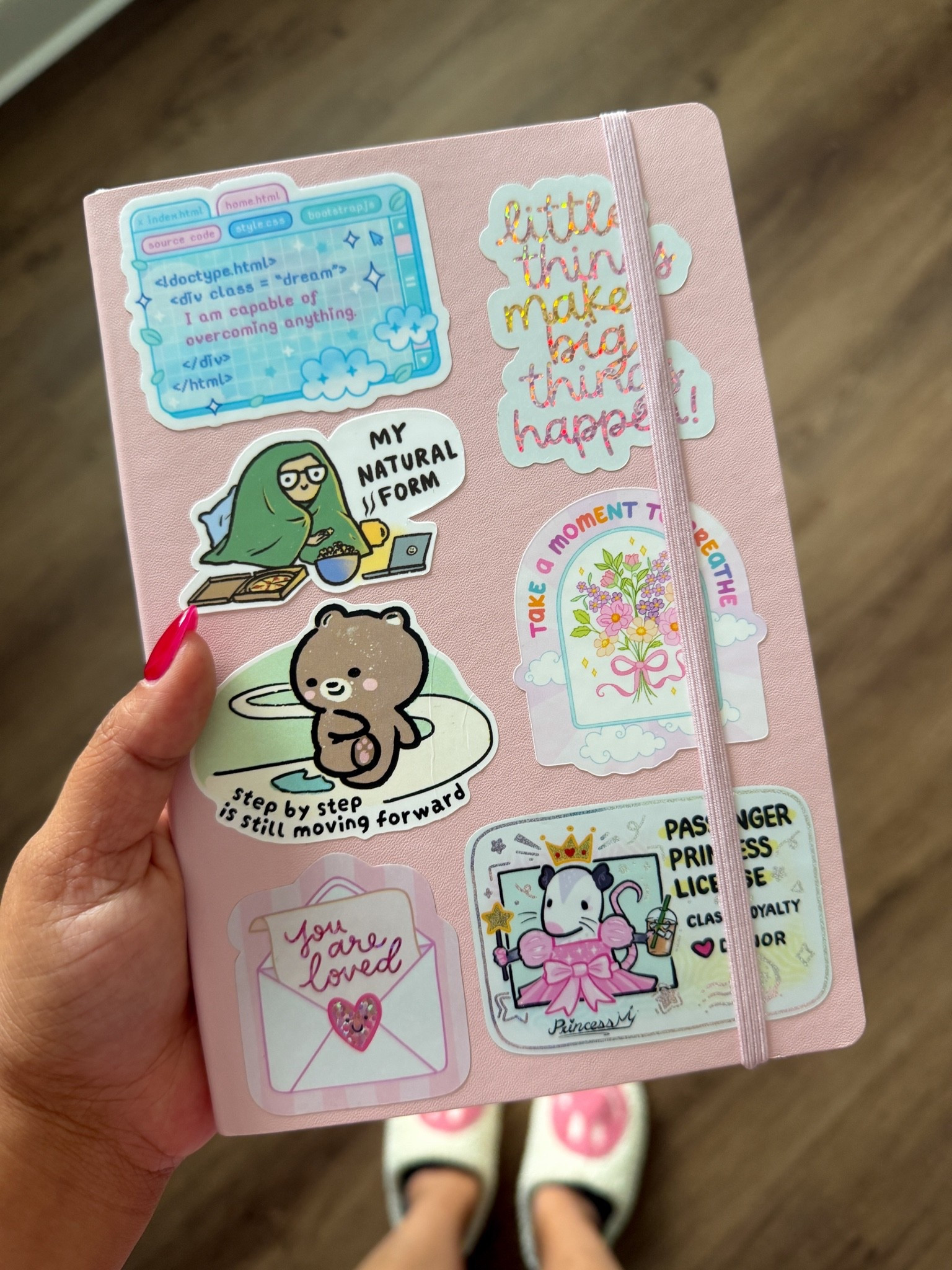 Reaching the very last page of this journal is such a satisfying milestone. ✍🏼 Taking just ten minutes out of my day to write, brain dump, or map out my goals has become my favorite way to clear my mind and decompress. I love personalizing my notebooks with cute, uplifting stickers to make the routine feel a bit more playful—and of course, cozy slippers are a non-negotiable for a slow morning.

#LTKdayinmylife #LTKHome