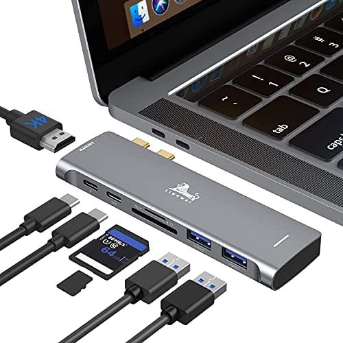 USB C Hub Adapter for MacBook Pro 2020, Multiport MacBook Pro USB Adapter HDMI MacBook Pro Dongle... | Amazon (US)