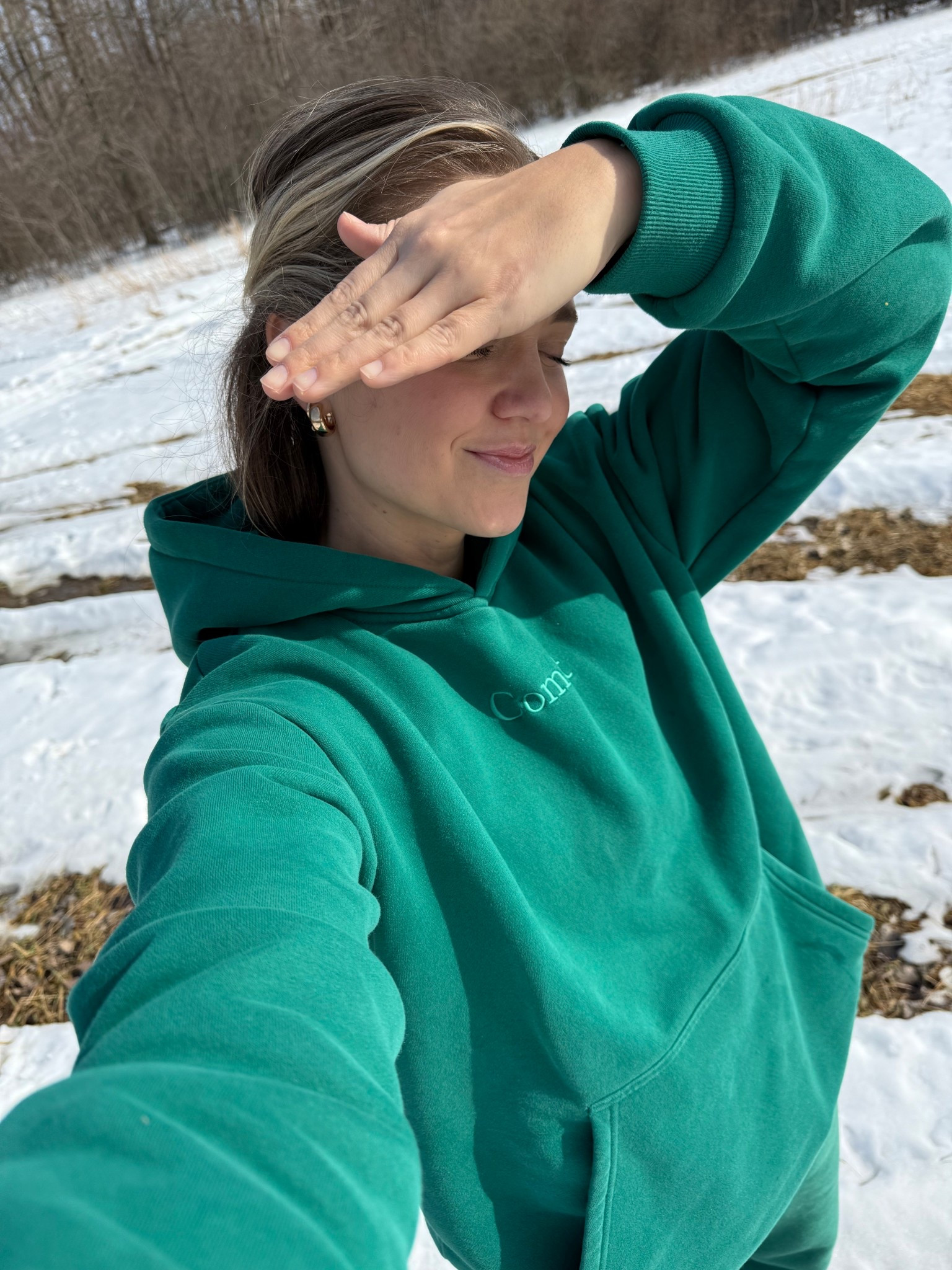 In my true size medium. Perfectly oversized. I’ve had this for almost a year and it still feels new. I’ve worn the crap out of it. Alpine color!! 

#LTKTall #LTKootd #LTKmomlife