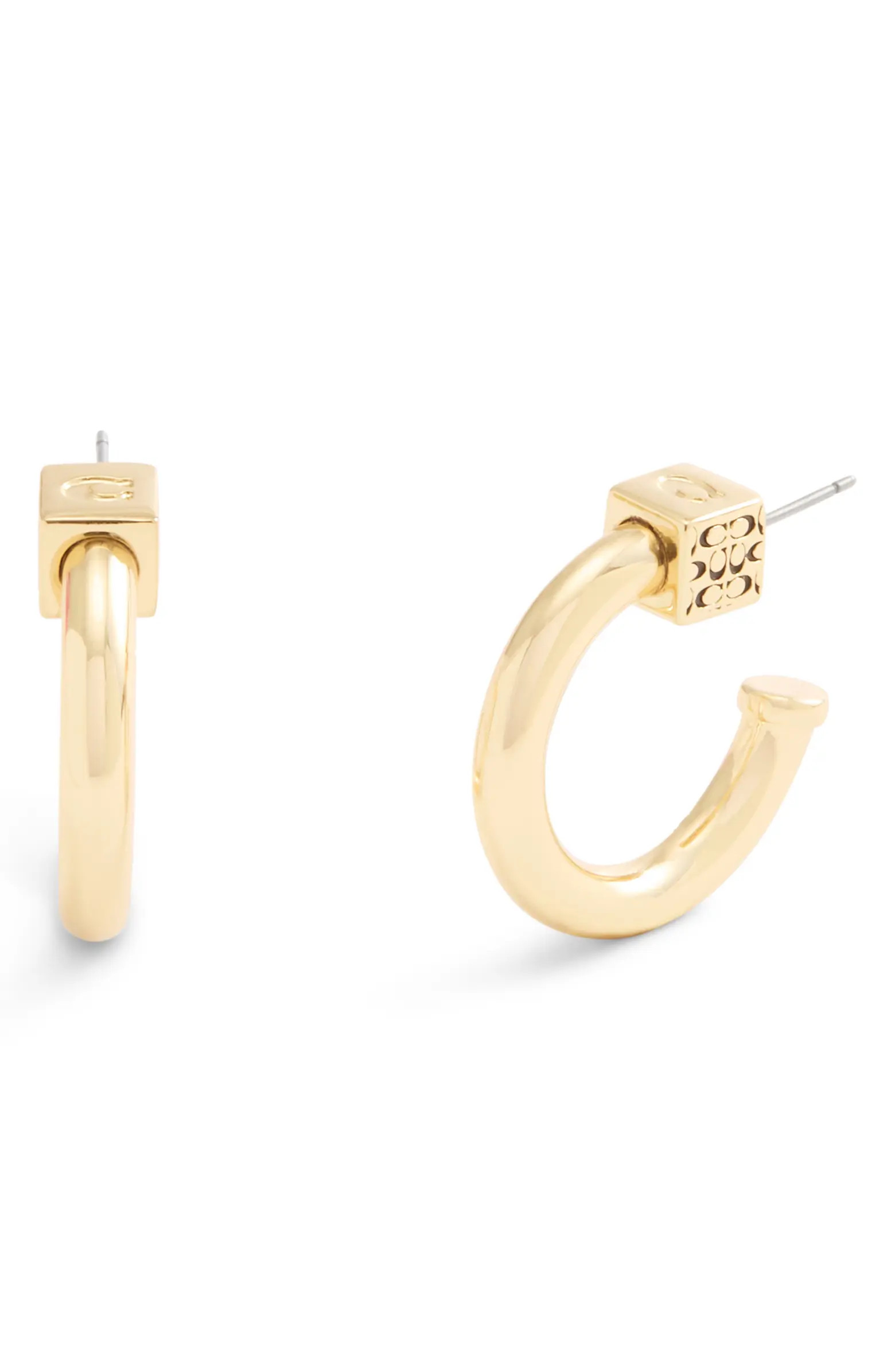 Logo Cube Chubby Hoop Earrings | Nordstrom