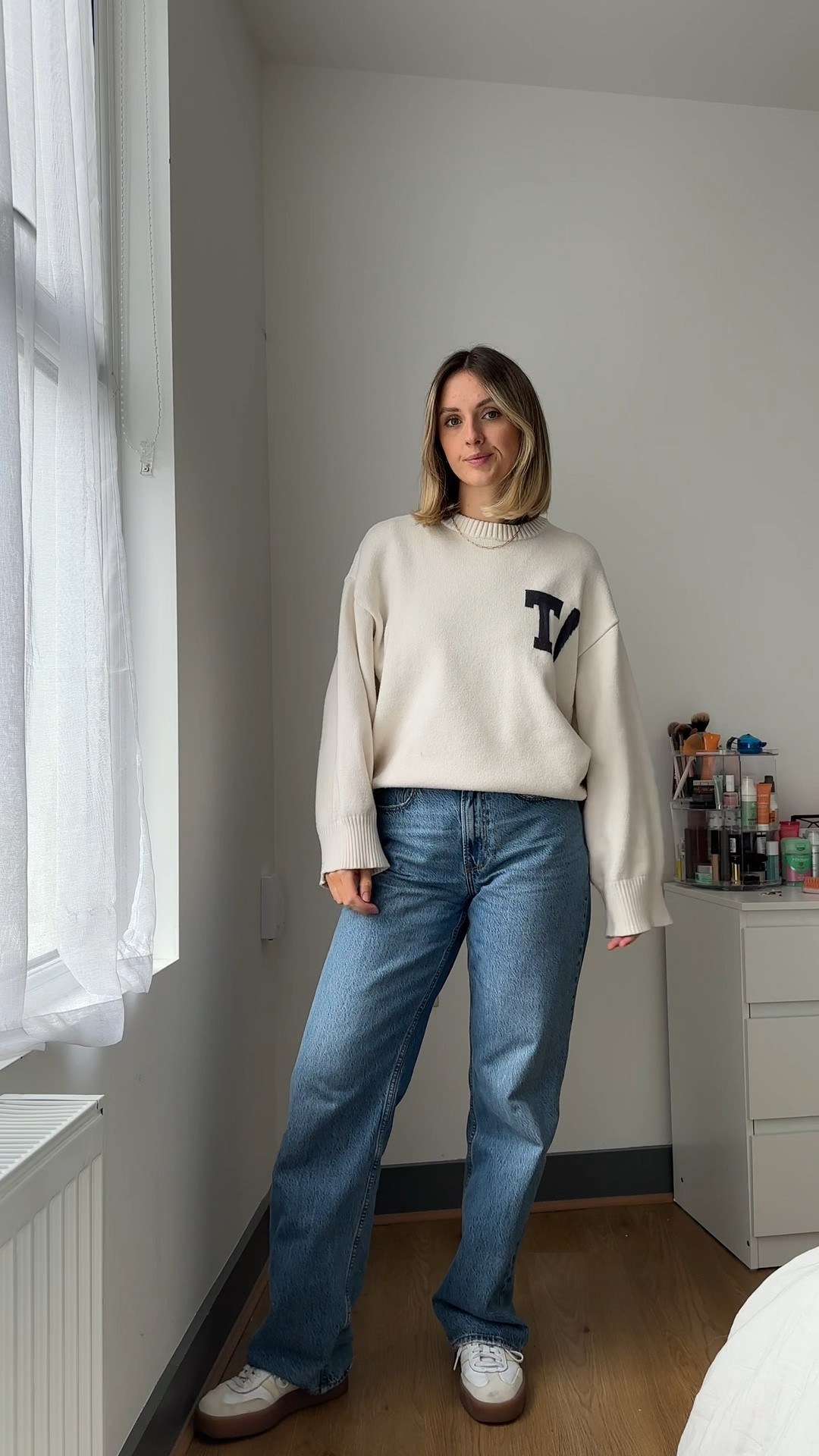 Outfit from my recent reel 🤍 obsessed with these jeans!! 

#LTKautumn #LTKuk