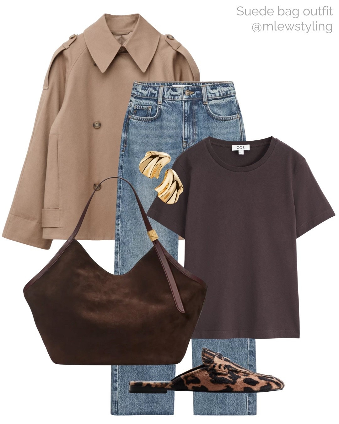 Early autumn outfit with a suede tote bag 🤎

Tags: new-in Zara straight leg jeans, other stories trench coat, leopard print mules, Jenny bird gold earrings, neutral aesthetic, casual workwear, office outfit,  back to school, teacher outfit, fall fashion, autumn outfit 

#LTKWorkwear #LTKShoeCrush #LTKItBag