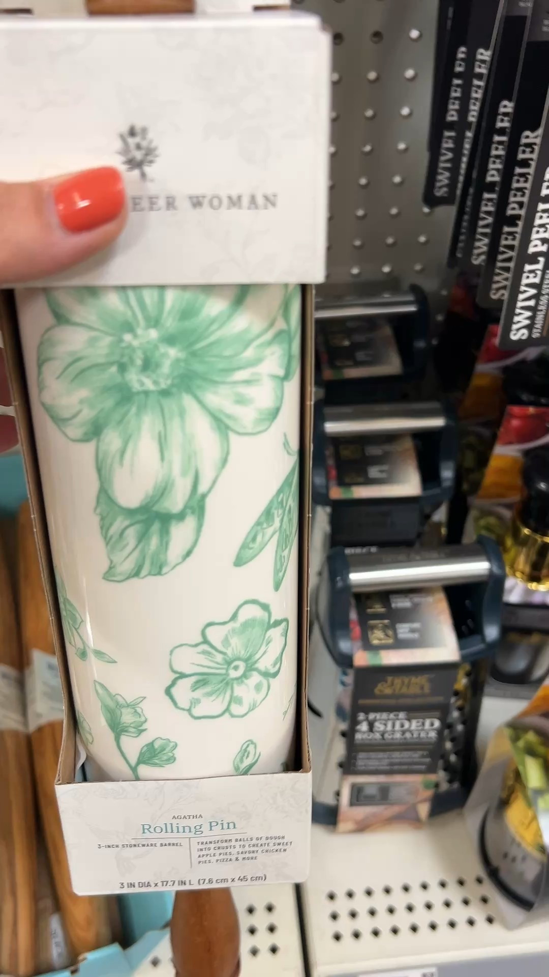 This caught my eye immediately. 

The Pioneer Woman Delilah Ceramic Rolling Pin with Olivewood Handles, Blue

#walmart #walmartcreator #walmartfinds

#LTKSaleAlert #LTKHome #LTKFindsUnder50