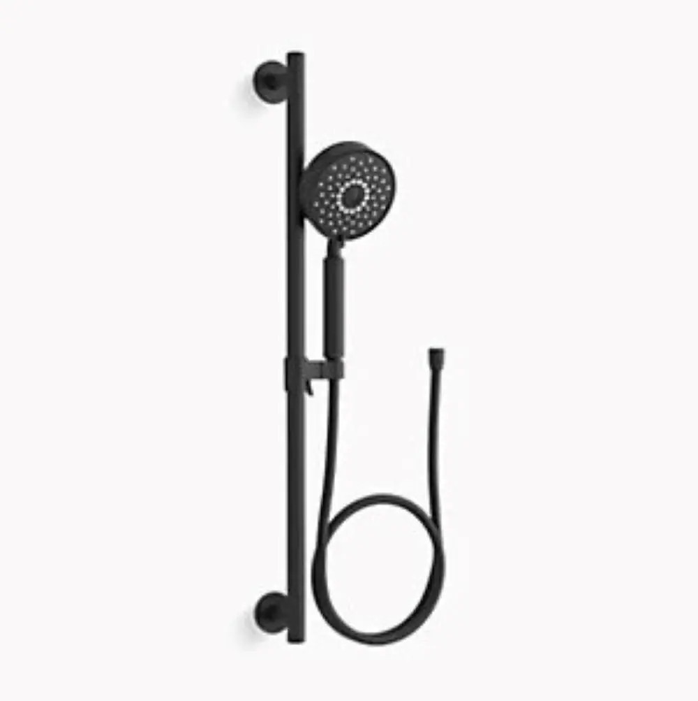KOHLER Purist 1.0 -Spray Matte Black Handheld Shower Head 1.75 GPM | K-22178-G-BL | Lowe's