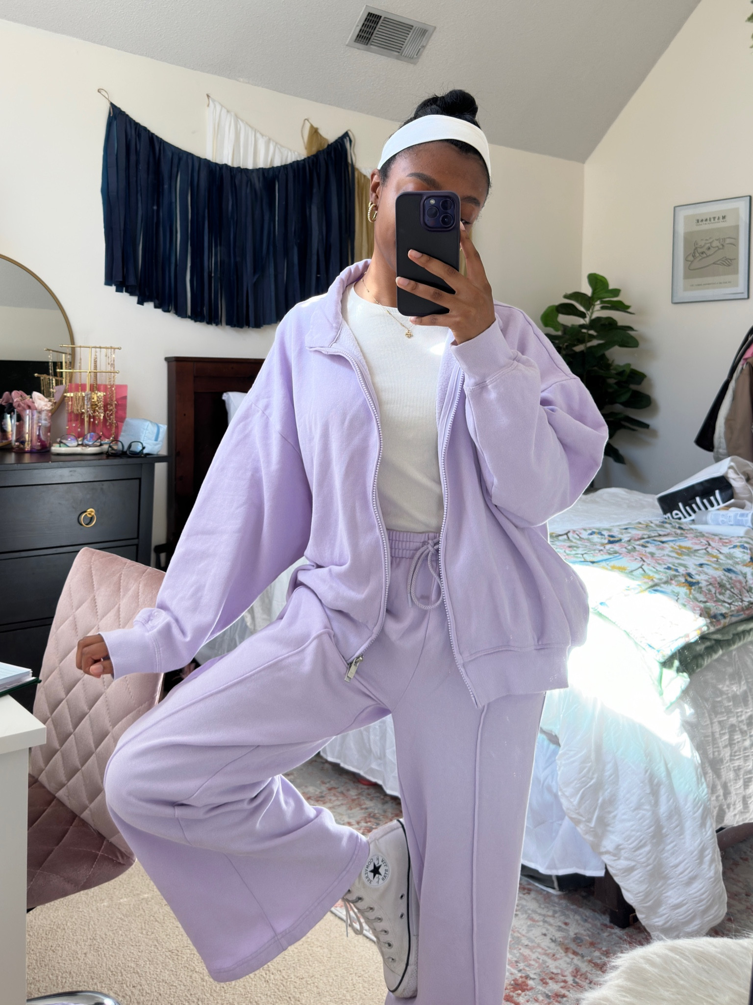 Purple sweatpants, matching set, converse, purple matching set

#LTKSpring #LTKStyleTip