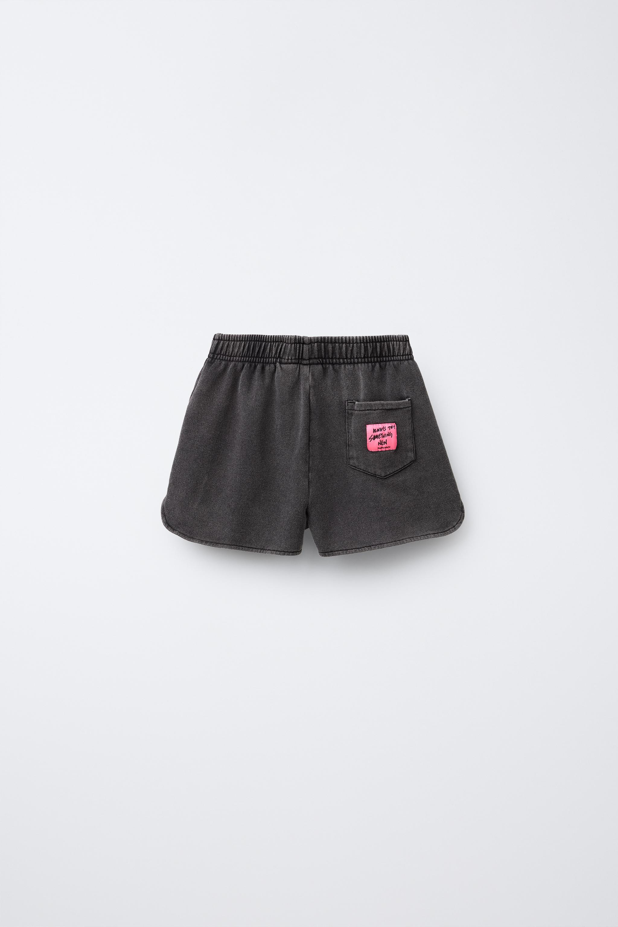 SMILEYWORLD ® WASHED EFFECT PLUSH SHORTS | Zara US