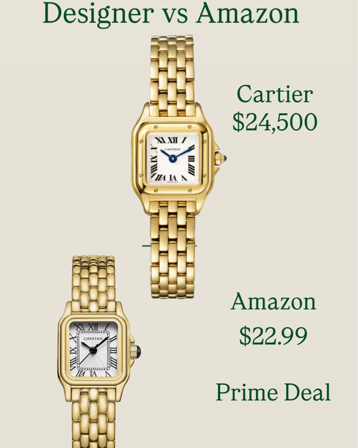 Amazon Prime Day just made it impossible to justify designer. We’re talking Cartier, Hermès, Saint Laurent, The Row: all duped for under $80. The price differences are actually unreal

#LTKootd #LTKSaleAlert #LTKOver40