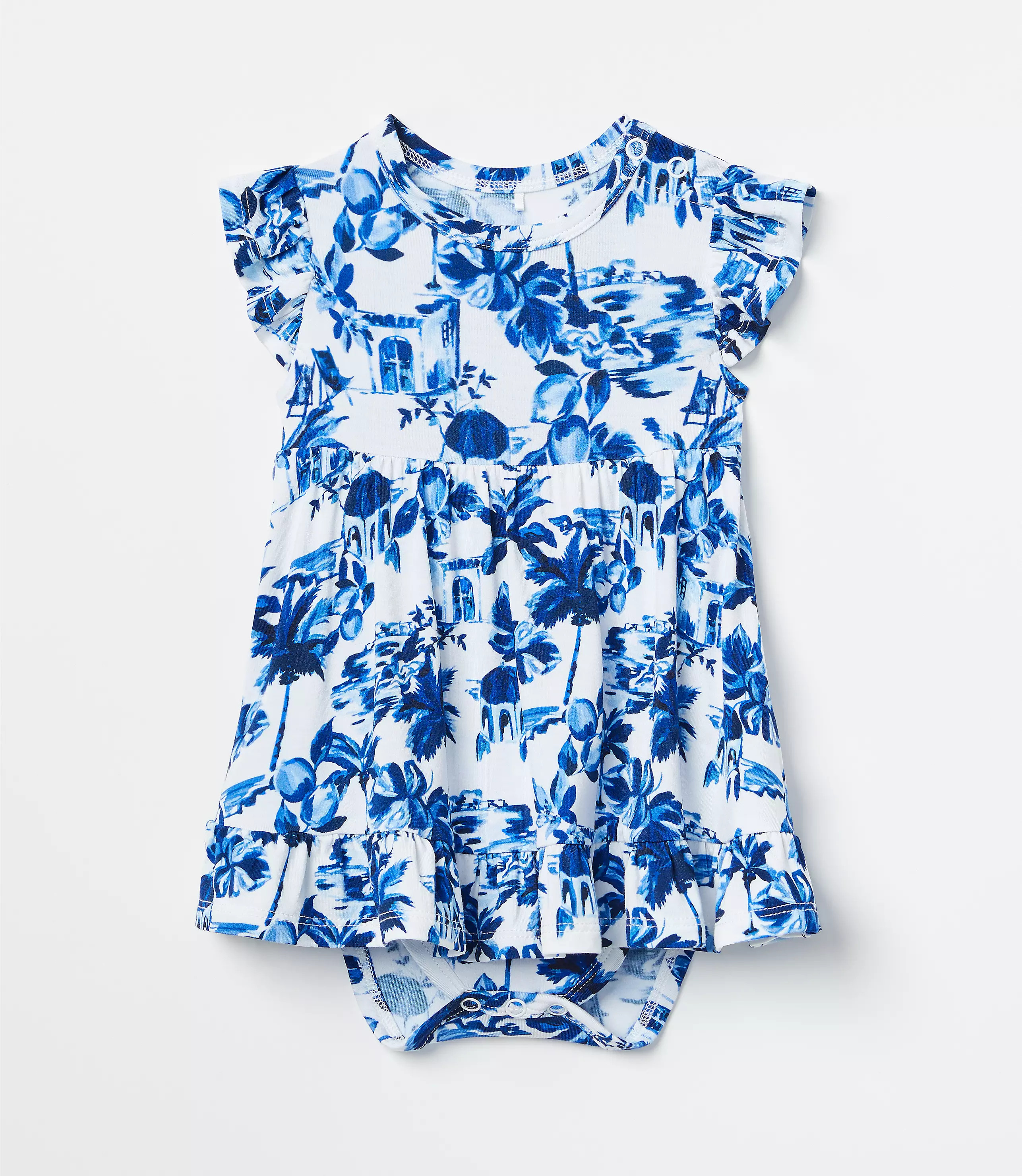Posh Peanut x LOFT Ruffled Twirl Bodysuit Dress | LOFT