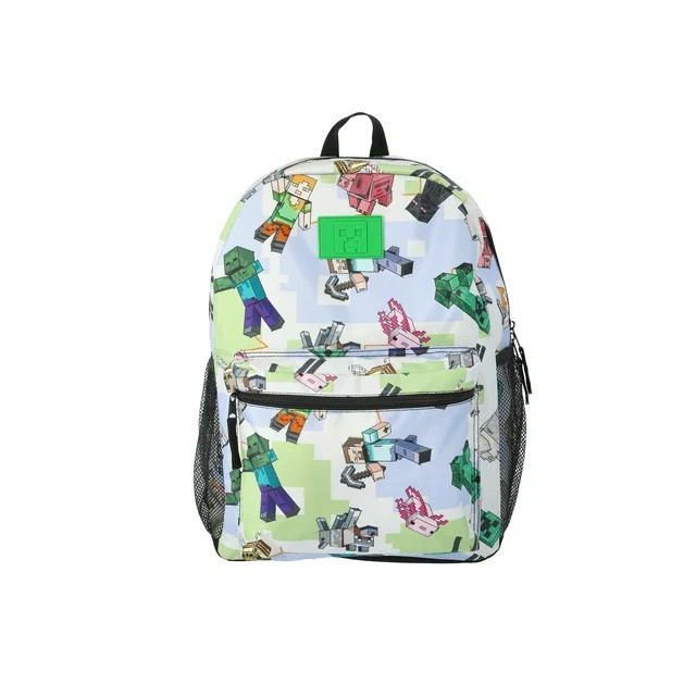 Minecraft Boys' 17" Allover Printed Backpack, Light Blue | Walmart (US)