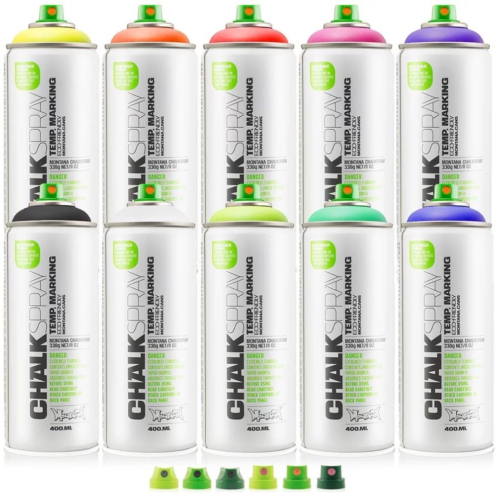 Montana Chalk Spray 10 Colors W/Cap Set | Walmart (US)