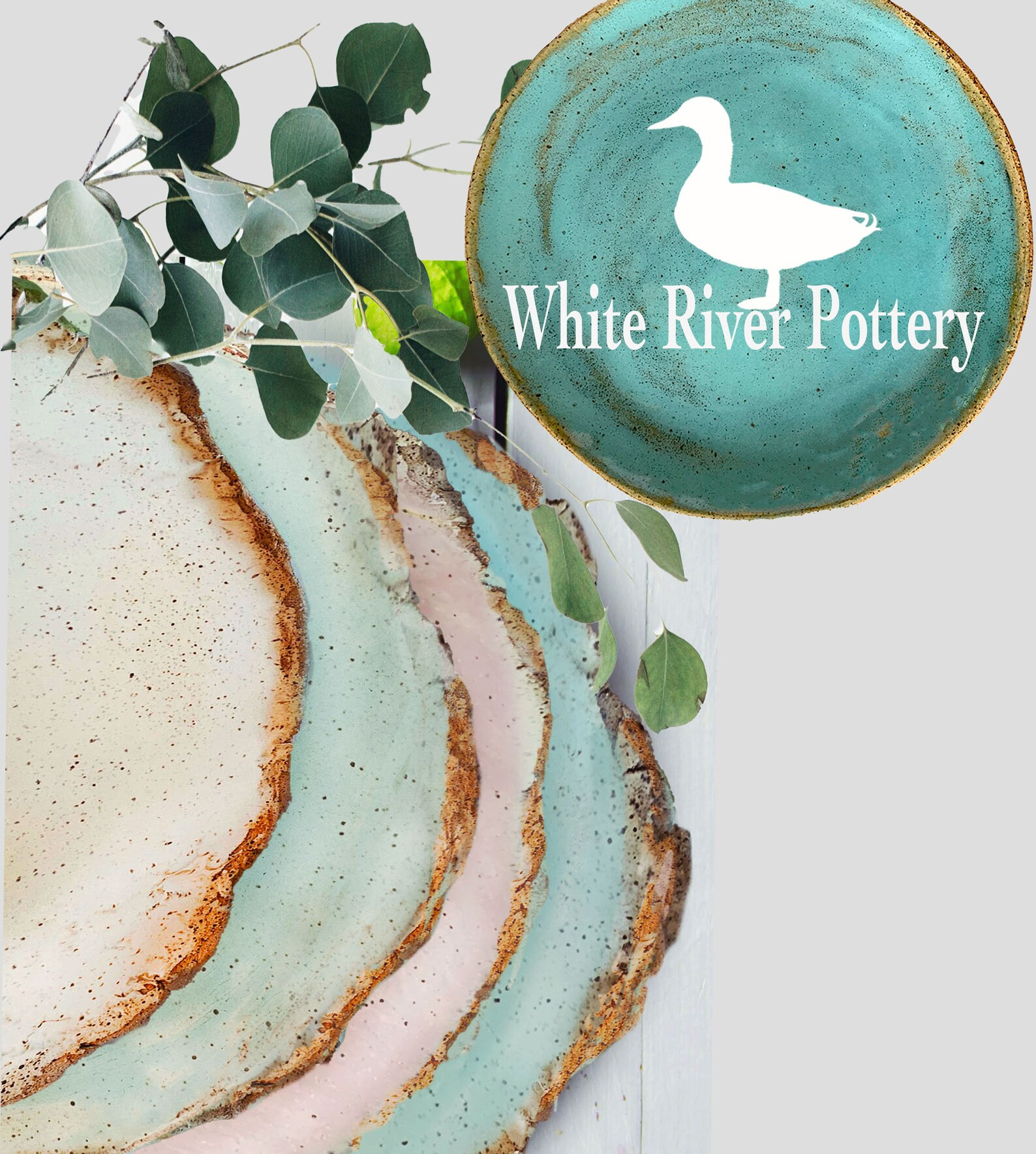 Ceramic Plate Rustic Pottery Hand Formed Custom Glaze - Etsy | Etsy (US)