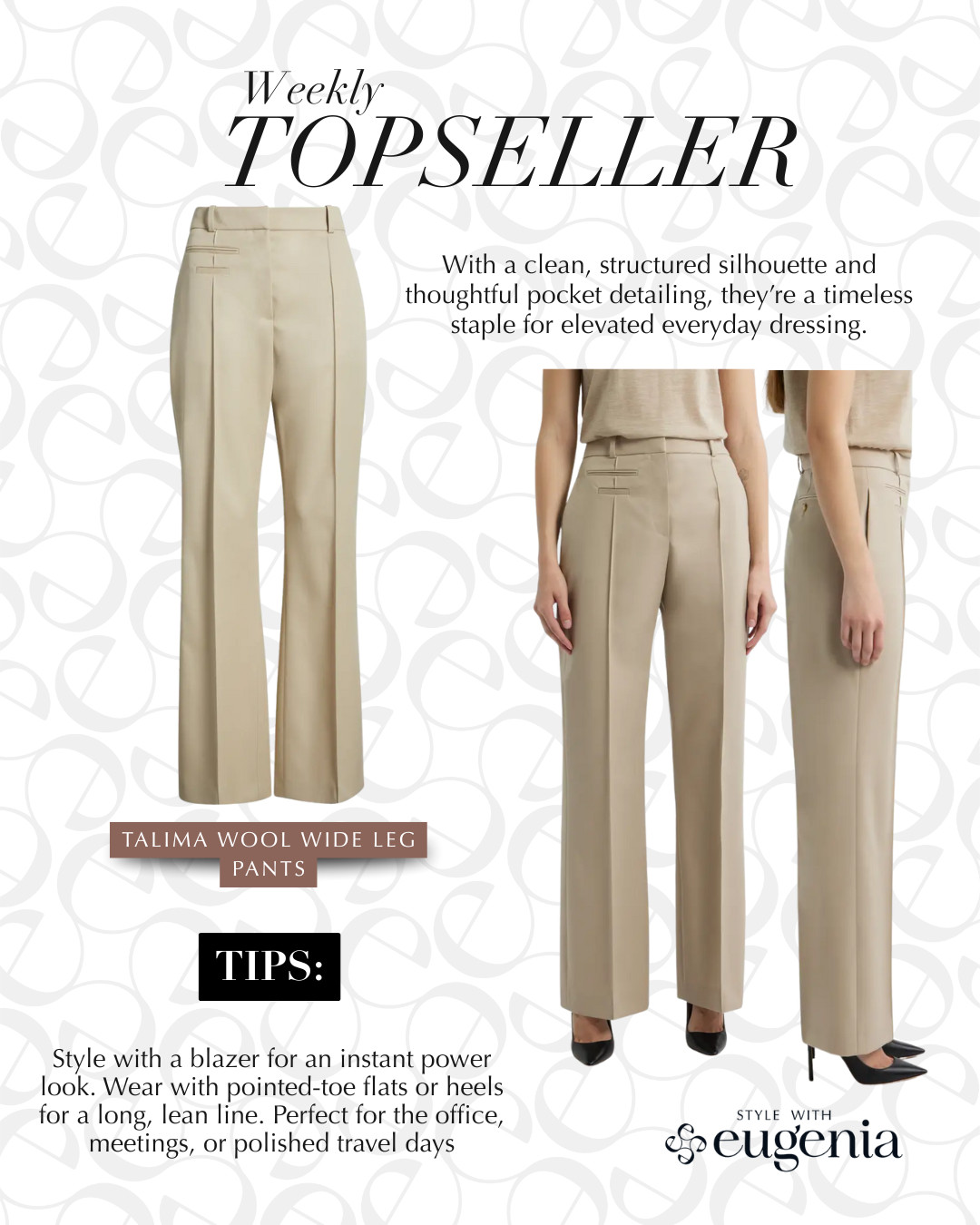 Clean lines, a structured silhouette, and beautiful drape make these an instant classic. Polished enough for the office, effortless enough for everyday—these are the trousers that do it all. 

 #LTKGiftGuide #LTKHoliday #LTKootd