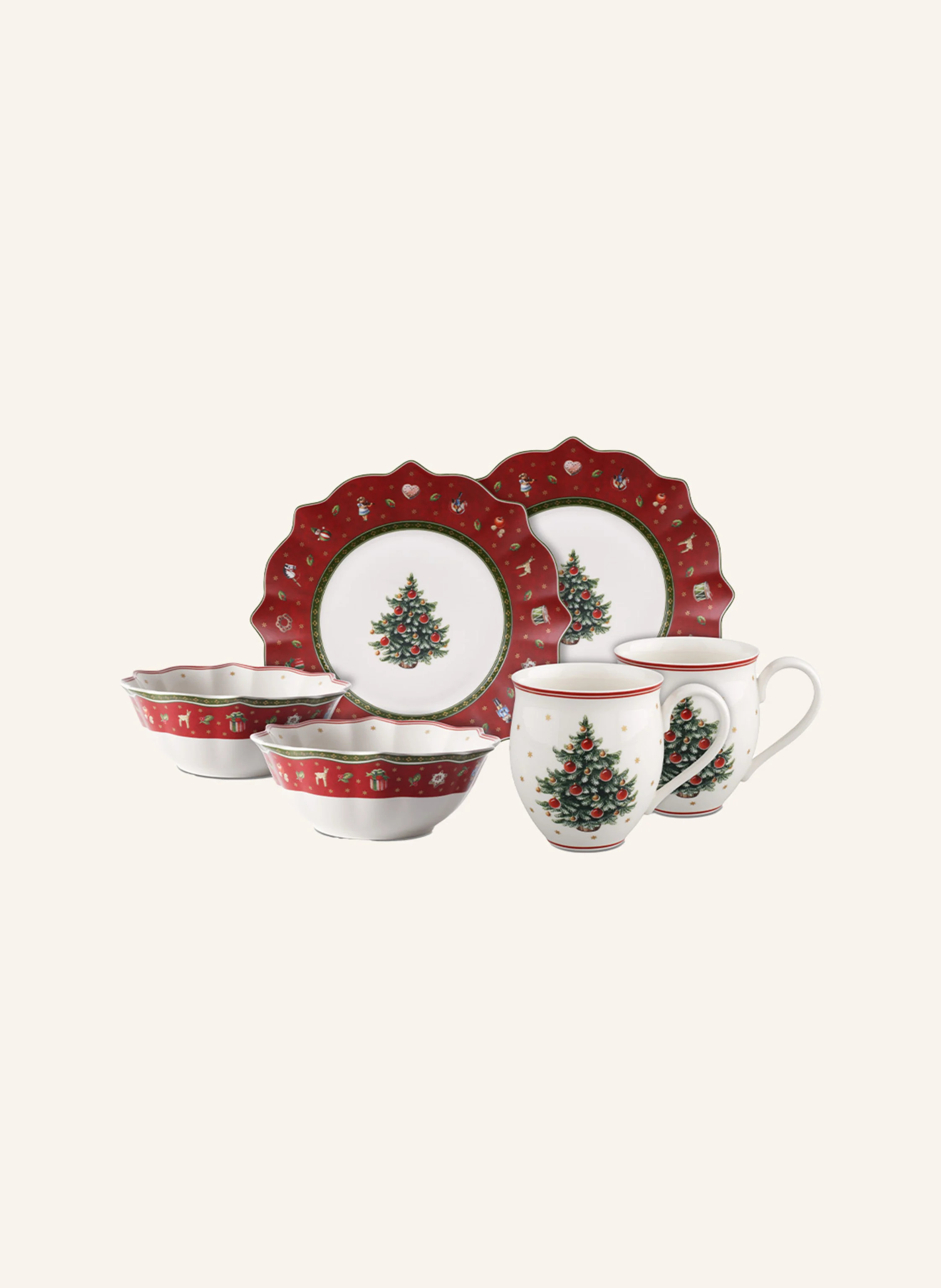 Villeroy & Boch Breakfast for 2 rot, Set 6tlg. TOY'S DELIGHT in rot/ weiss | Breuninger (DACH)