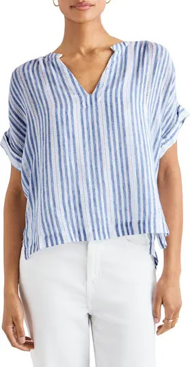St.Tropez Linen Blend Top | Nordstrom