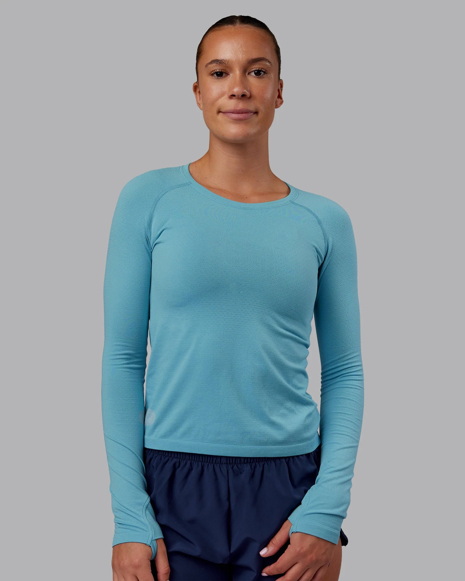 AeroFLX+ Seamless Long Sleeve Tee - Retro Blue/Retro Blue | LSKD