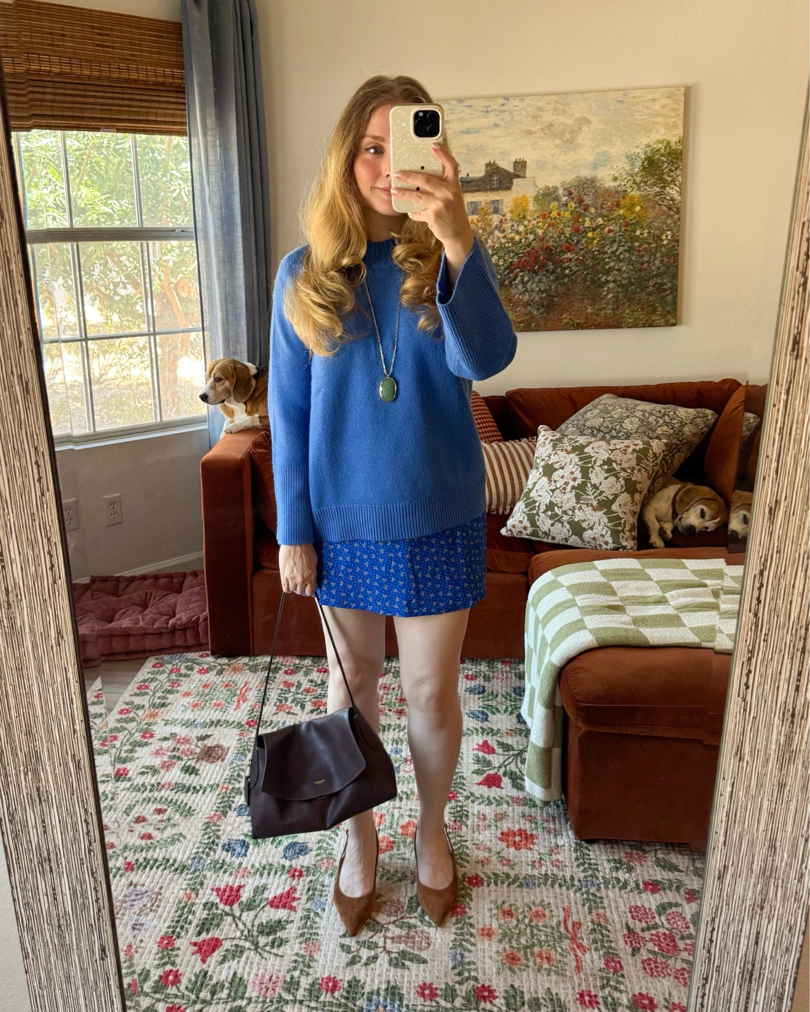 fall date night outfit! this blue dress is beautiful, but runs small. i’d def size up 1. sweater is tts. love this shade of blue!

#LTKSeasonal #LTKSaleAlert #LTKootd
