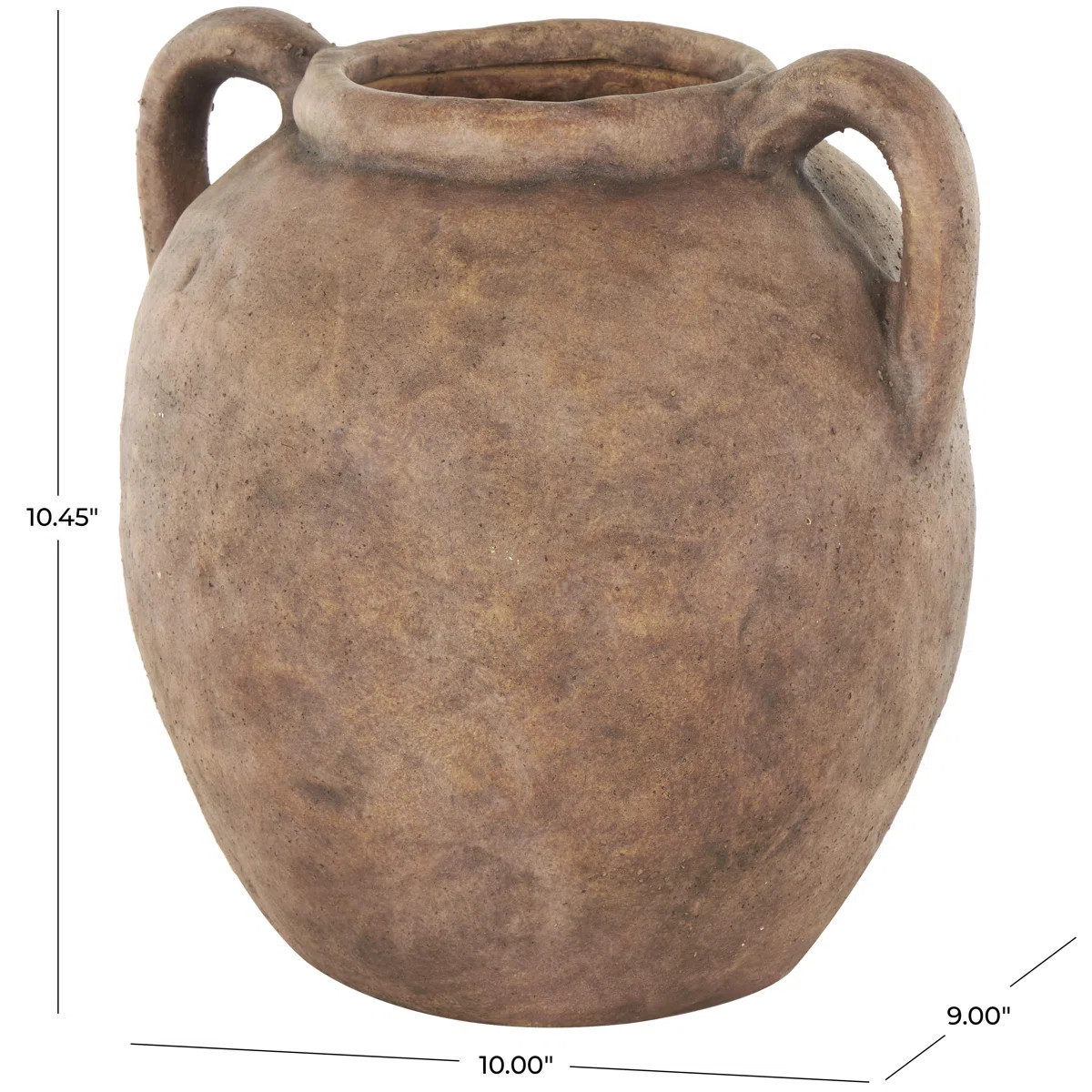 Badgley Ceramic Antique Style Textured Vase With Shadings And Handles | Wayfair North America