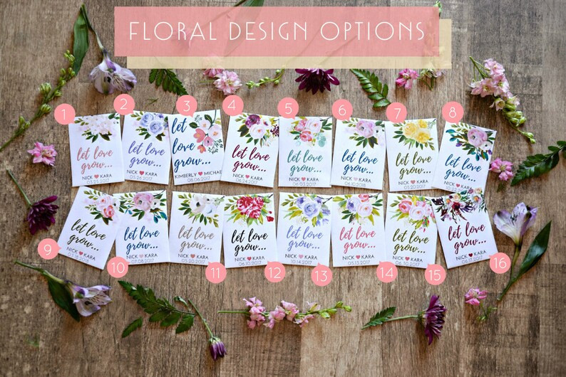 Let Love Grow Custom Seed Wedding Favors SEALED with SEEDS | Etsy | Etsy (US)