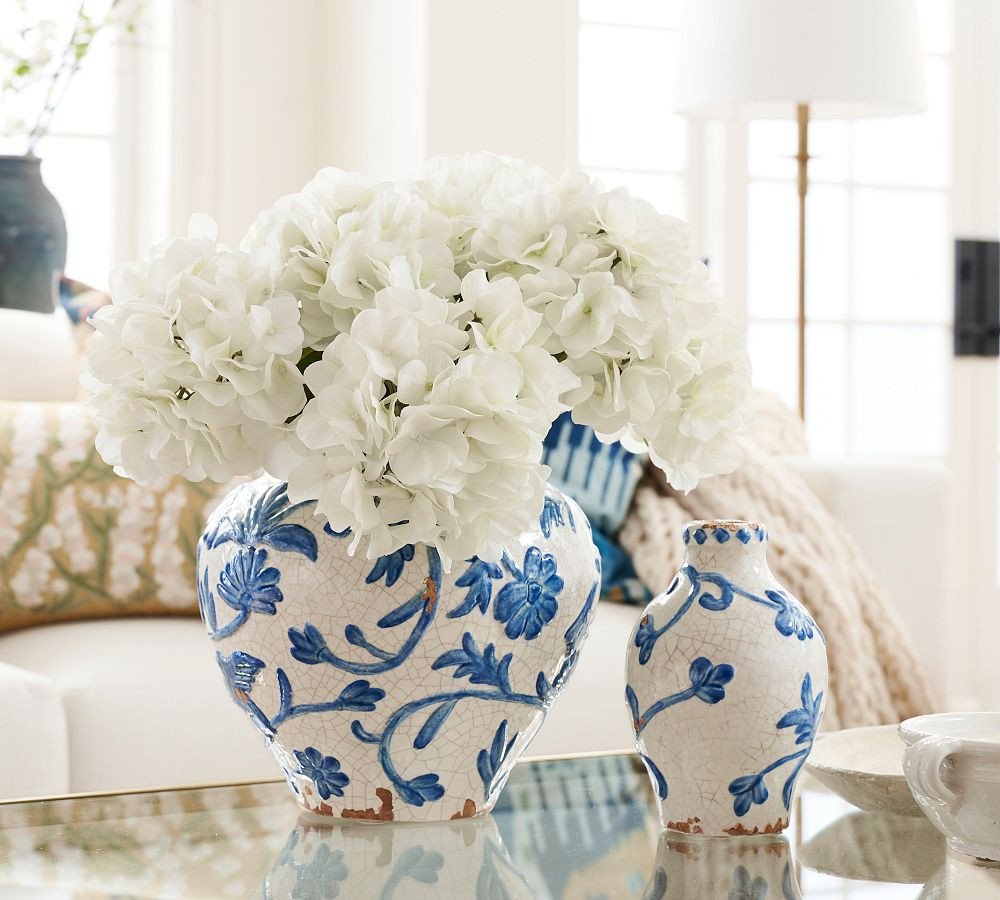 Faux White Hydrangea Bundle | Pottery Barn (US)