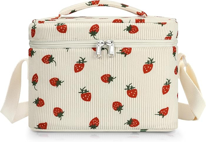 TESAFNG Insulated Lunch Bag for Women, Cute Corduroy Reusable Lunch Box for Adult, Leakproof Cool... | Amazon (US)