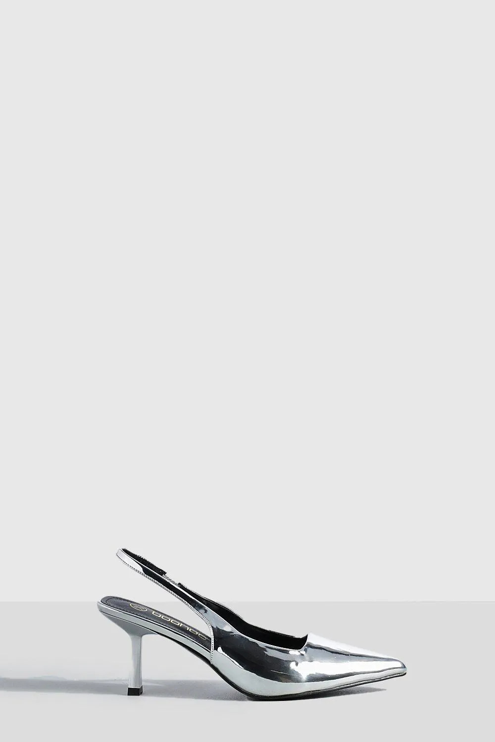 Metallic Low Stiletto Slingback Court Shoe | Boohoo.com (UK & IE)